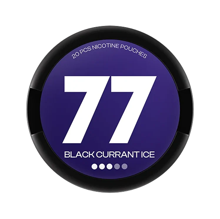 77 Blackcurrant Ice nicotine pouch by 77 snus