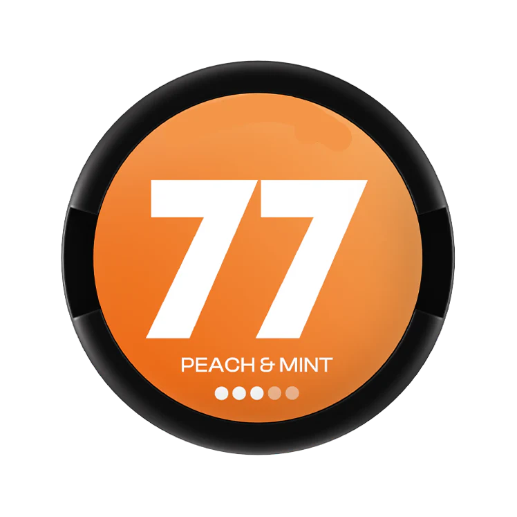 77 Peach & Mint nicotine pouch by 77 snus