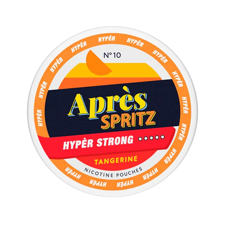 Tangerine Spritz Hyper Strong nicotine pouch by Apres snus