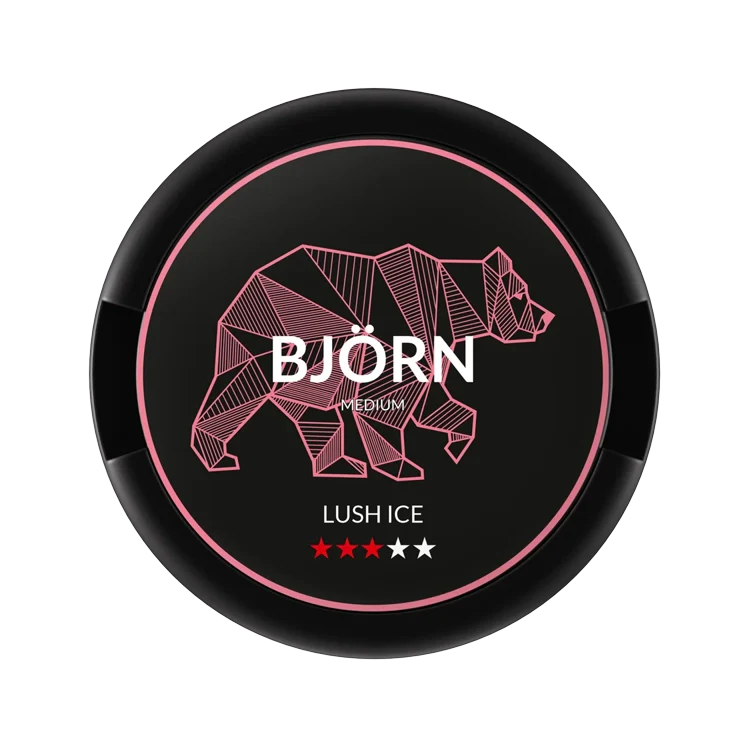 Lush Ice nicotine pouch by Bjorn snus