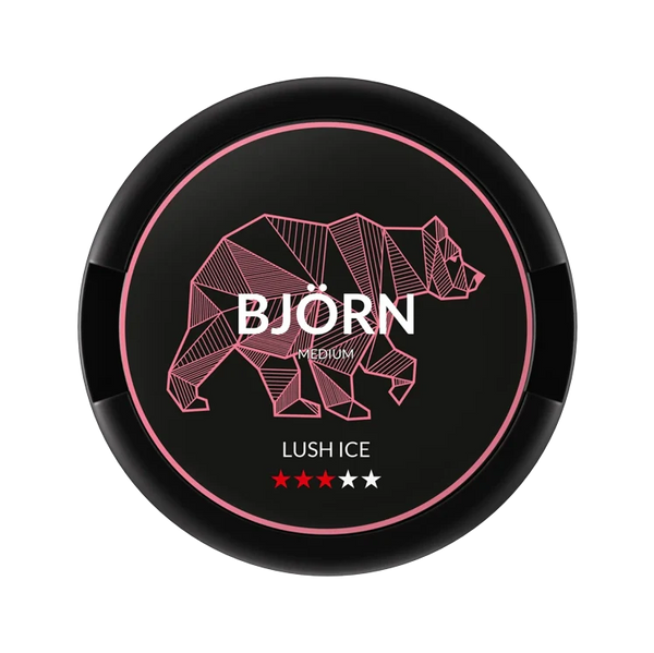 Lush Ice nicotine pouch by Bjorn snus