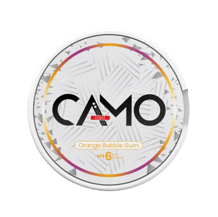 Orange Bubble gum nicotine pouch by Camo snus