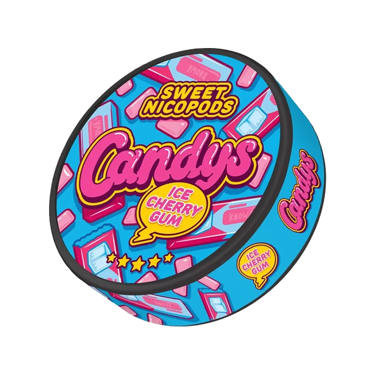 Ice Cherry Gum nicotine pouch by Candys snus