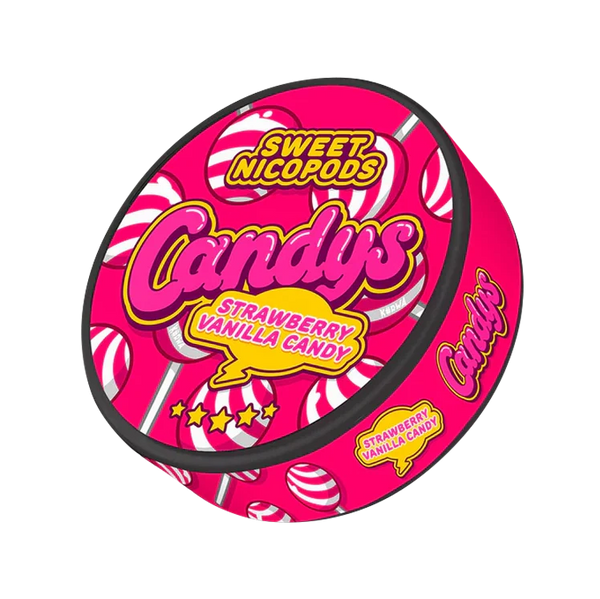 Strawberry Vanilla Candy nicotine pouch by Candys snus