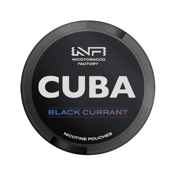 Black Blackcurrant nicotine pouch by Cuba snus