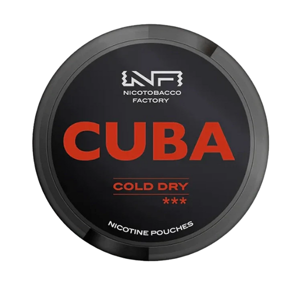 Black Cold Dry nicotine pouch by Cuba snus