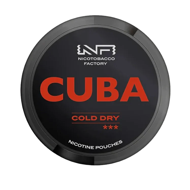 Black Cold Dry nicotine pouch by Cuba snus