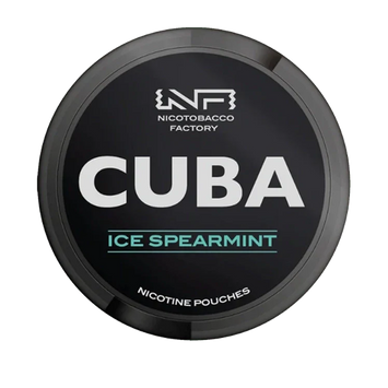 Black Ice Spearmint nicotine pouch by Cuba snus