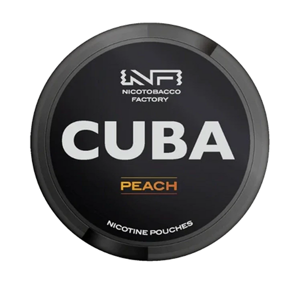 Black Peach nicotine pouch by Cuba snus