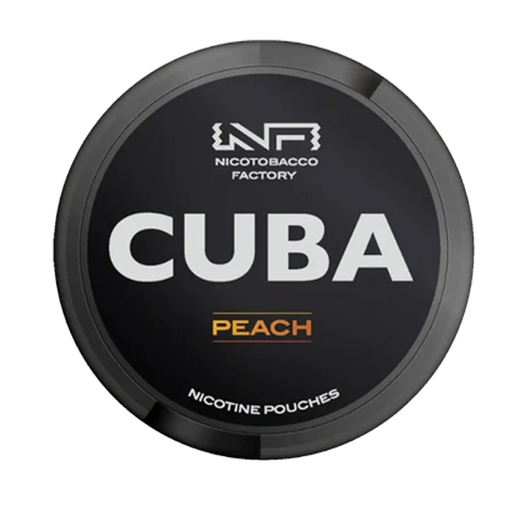 Black Peach nicotine pouch by Cuba snus