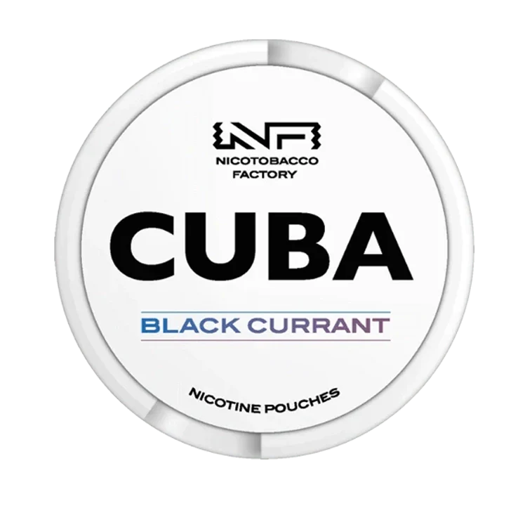 White Blackcurrant nicotine pouch by Cuba snus