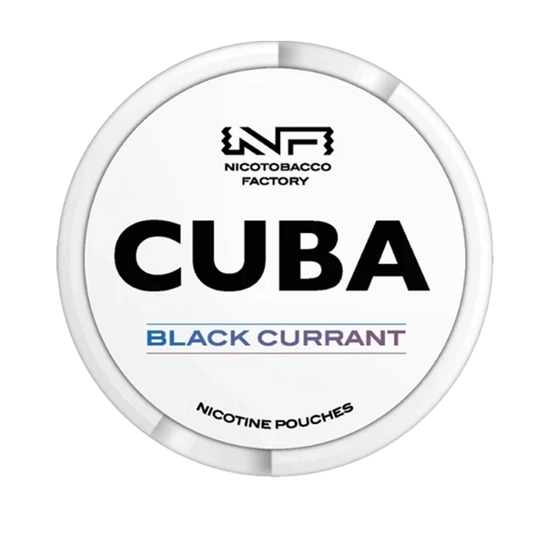 White Blackcurrant nicotine pouch by Cuba snus