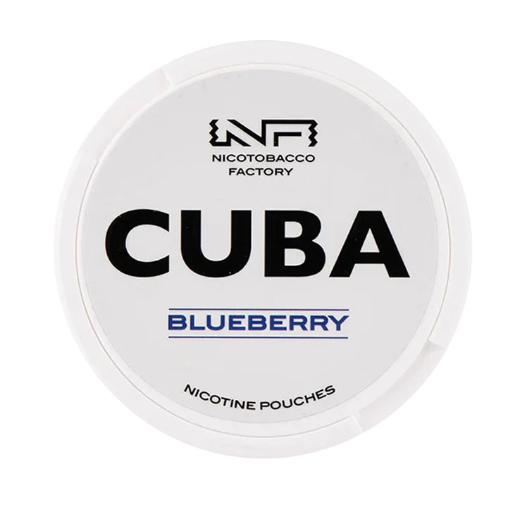 White Blueberry nicotine pouch by Cuba snus