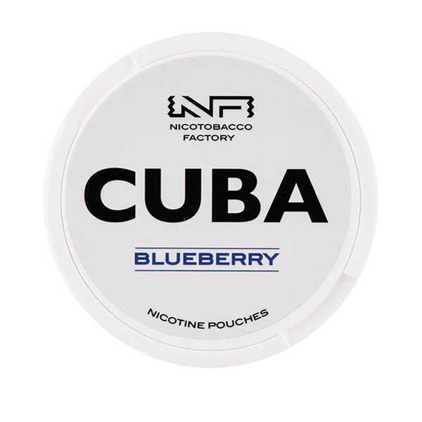 White Blueberry nicotine pouch by Cuba snus