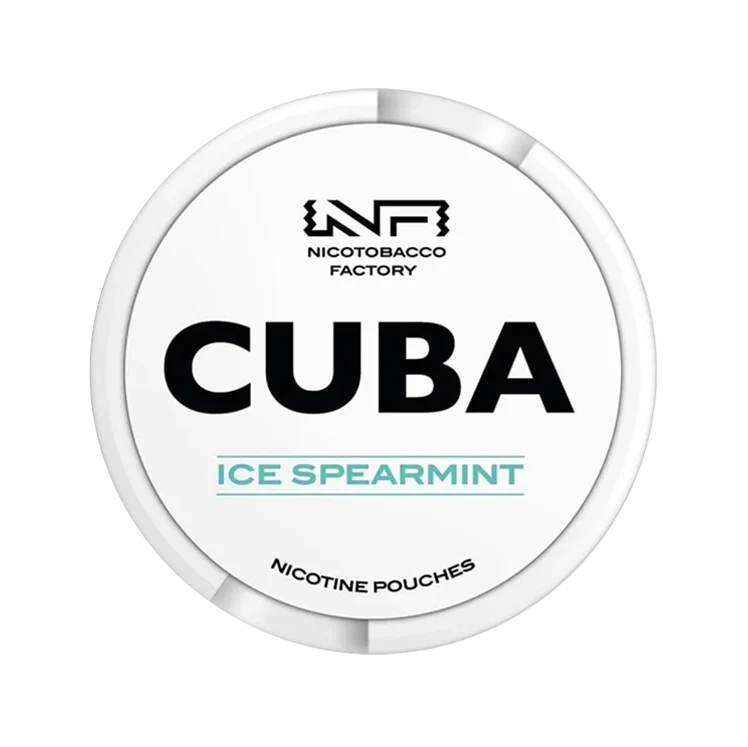 White Ice Spearmint nicotine pouch by Cuba snus