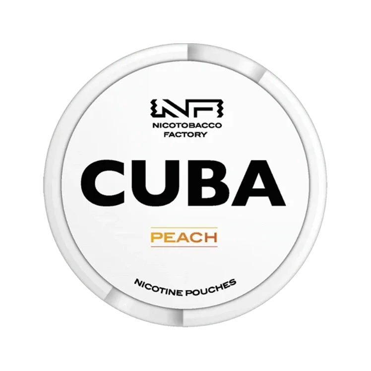 White Peach nicotine pouch by Cuba snus