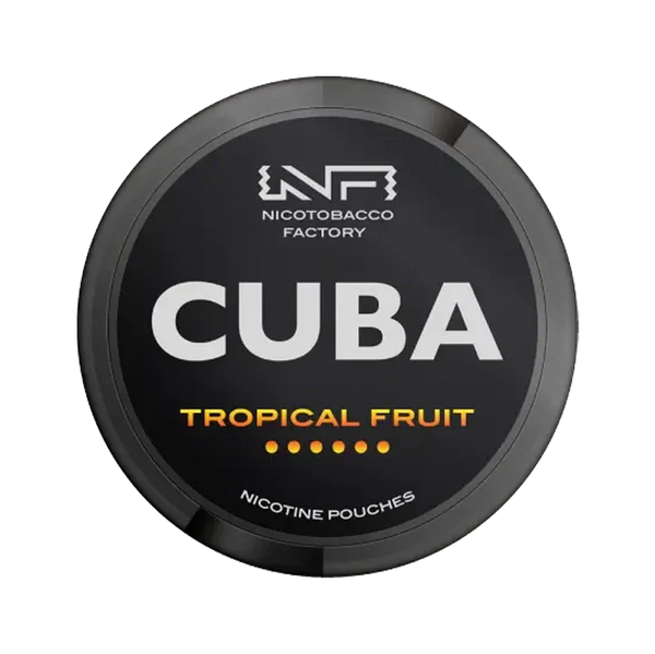 Black Tropical Fruit nicotine pouch by Cuba snus
