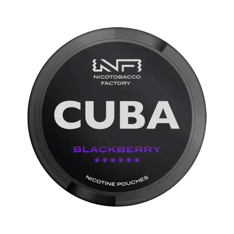 Black Blackberry nicotine pouch by Cuba snus