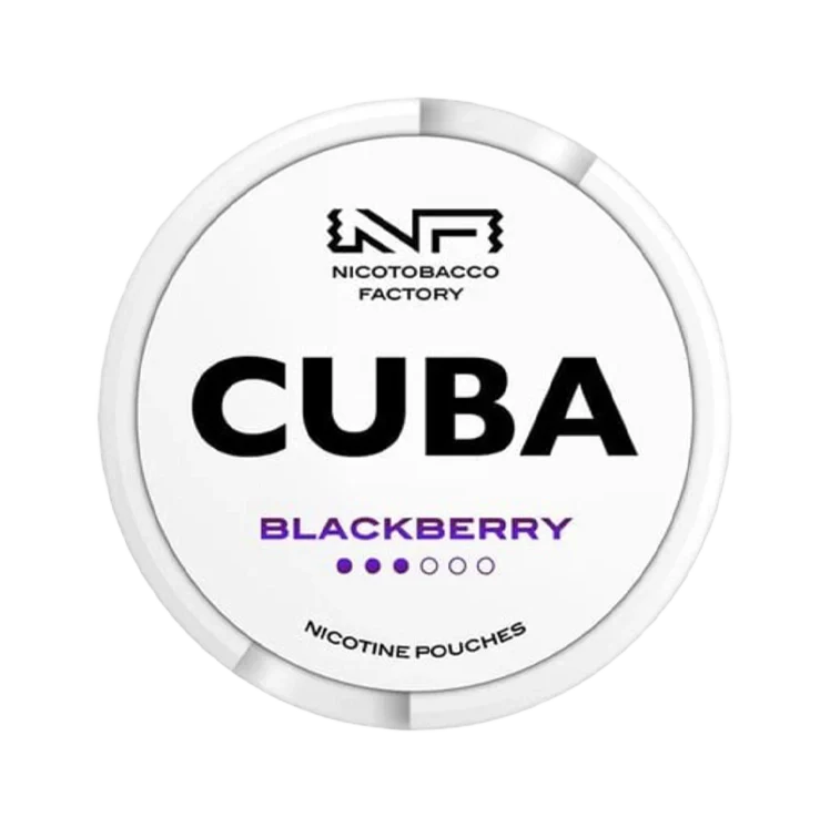 White Blackberry nicotine pouch by Cuba snus