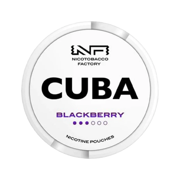 White Blackberry nicotine pouch by Cuba snus