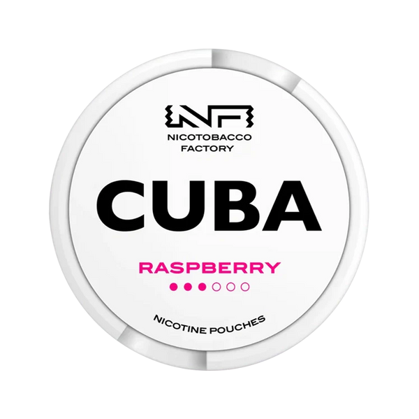 White Raspberry nicotine pouch by Cuba snus