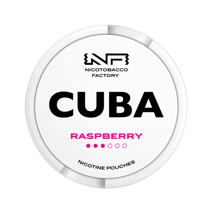 White Raspberry nicotine pouch by Cuba snus