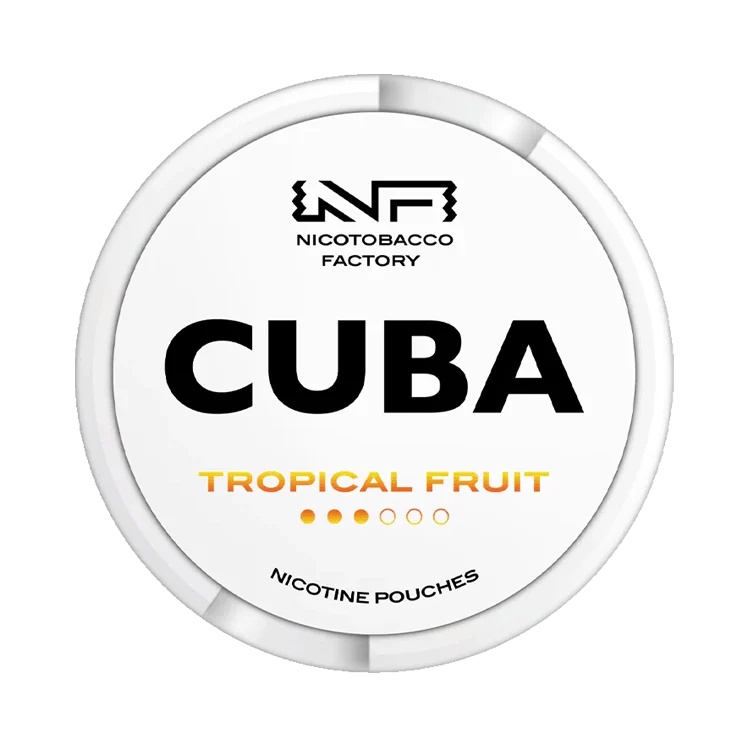 White Tropical Fruit nicotine pouch by Cuba snus