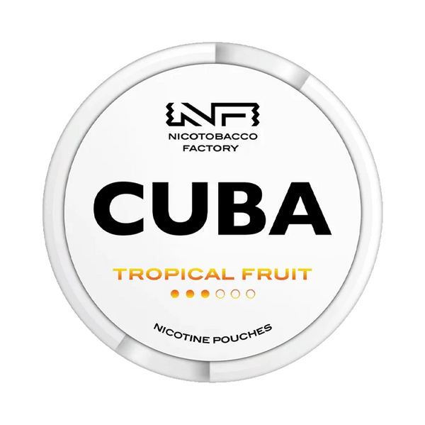 White Tropical Fruit nicotine pouch by Cuba snus