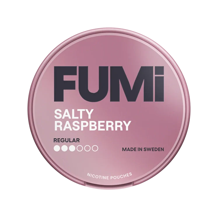 Salty Raspberry Regular nicotine pouch by Fumi snus