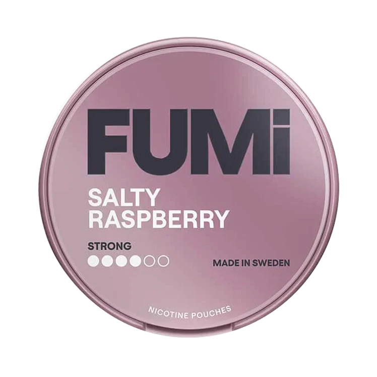 Salty Raspberry Strong nicotine pouch by Fumi snus