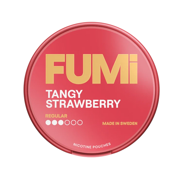 Tangy Strawberry Regular nicotine pouch by Fumi snus