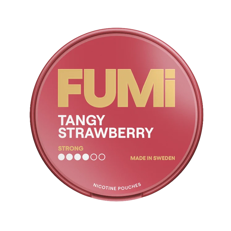 Tangy Strawberry Strong nicotine pouch by Fumi snus