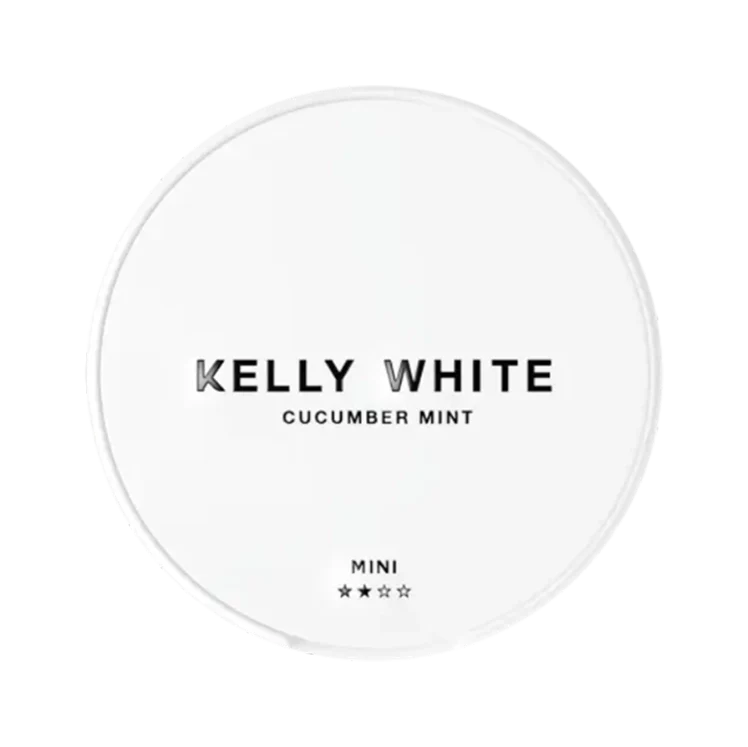 White Mini Cucumber Mint nicotine pouch by Kelly White snus