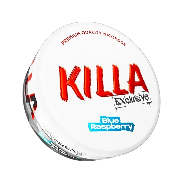 Exclusive Blue Raspberry nicotine pouch by Killa snus