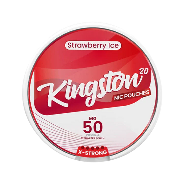 Strawberry Ice nicotine pouch by Kingston snus