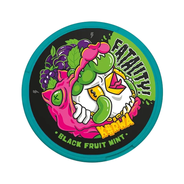 Black Fruit Mint nicotine pouch by Kurwa snus
