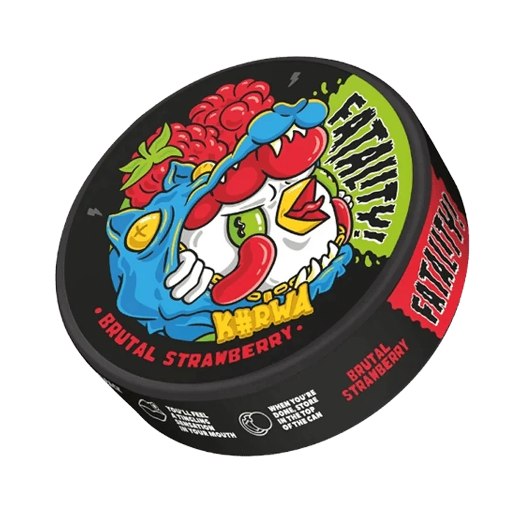 Brutal Strawberry nicotine pouch by Kurwa snus