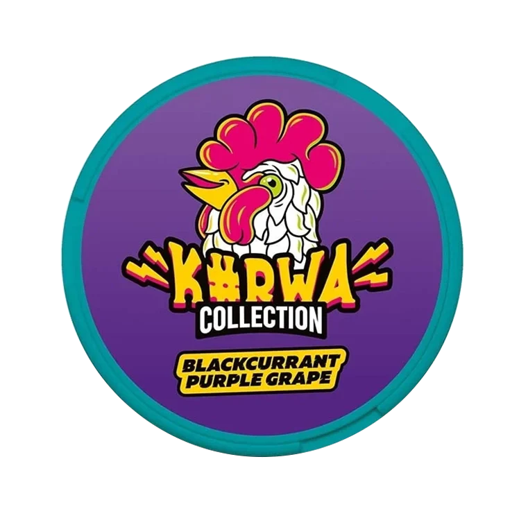 Collection Blackcurrant Grape nicotine pouch by Kurwa snus