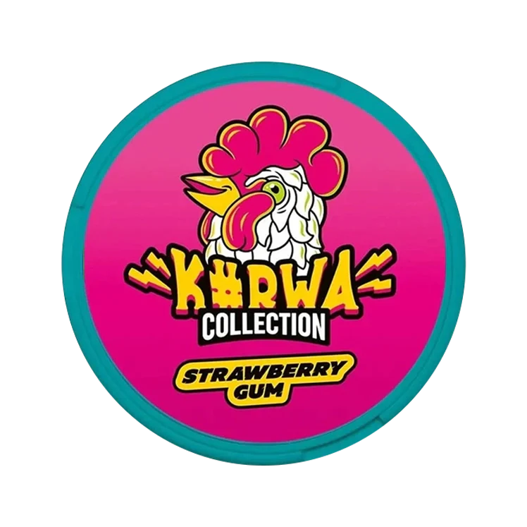 Collection Strawberry Gum nicotine pouch by Kurwa snus