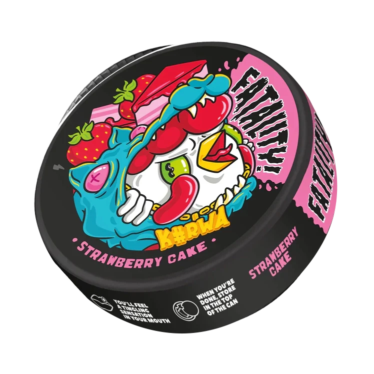 Strawberry Cake nicotine pouch by Kurwa snus