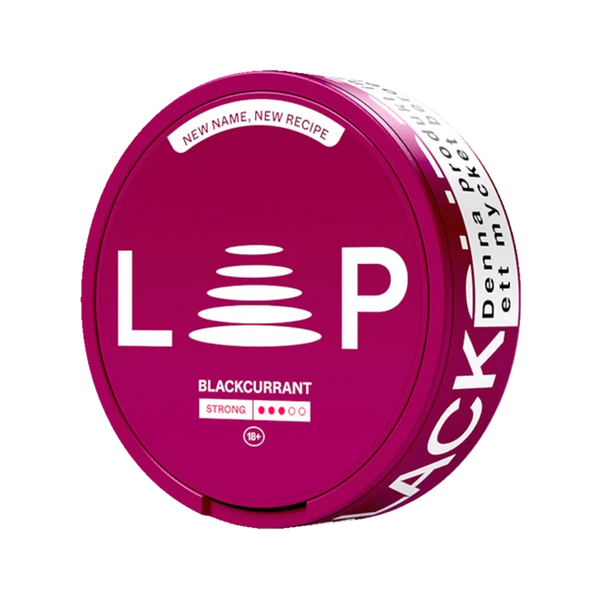 Blackcurrant Strong nicotine pouch by Loop snus