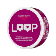 Cassis Bliss Strong nicotine pouch by Loop snus