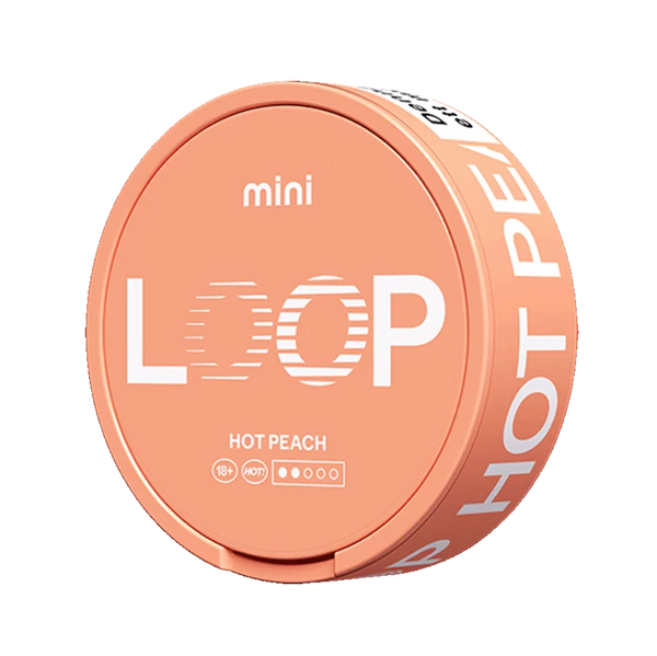 Hot Peach Mini nicotine pouch by Loop snus