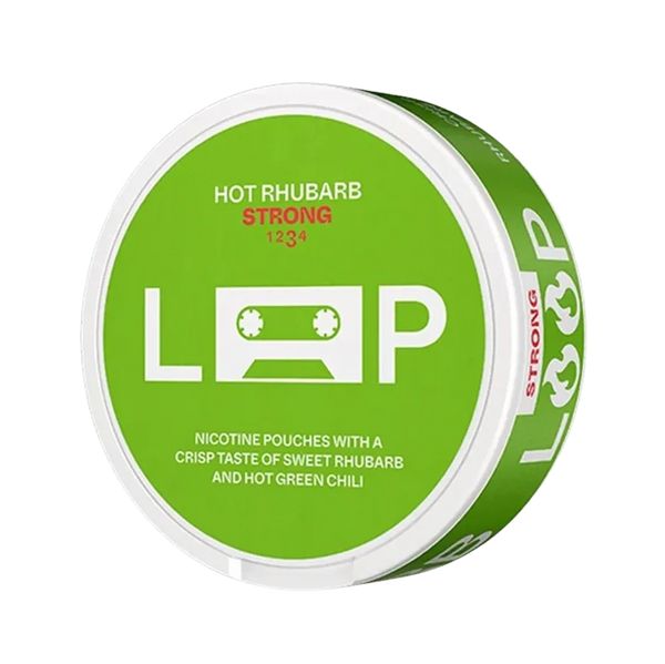 Hot Rhubarb Strong nicotine pouch by Loop snus