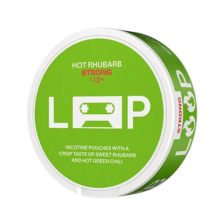 Hot Rhubarb Strong nicotine pouch by Loop snus