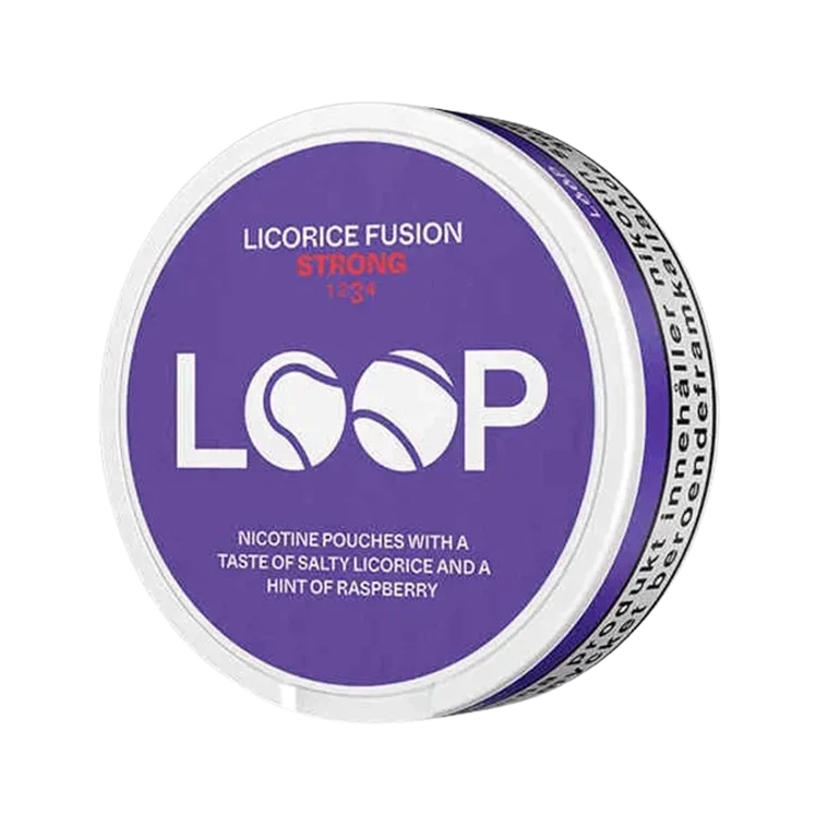 Licorice Fusion Strong nicotine pouch by Loop snus
