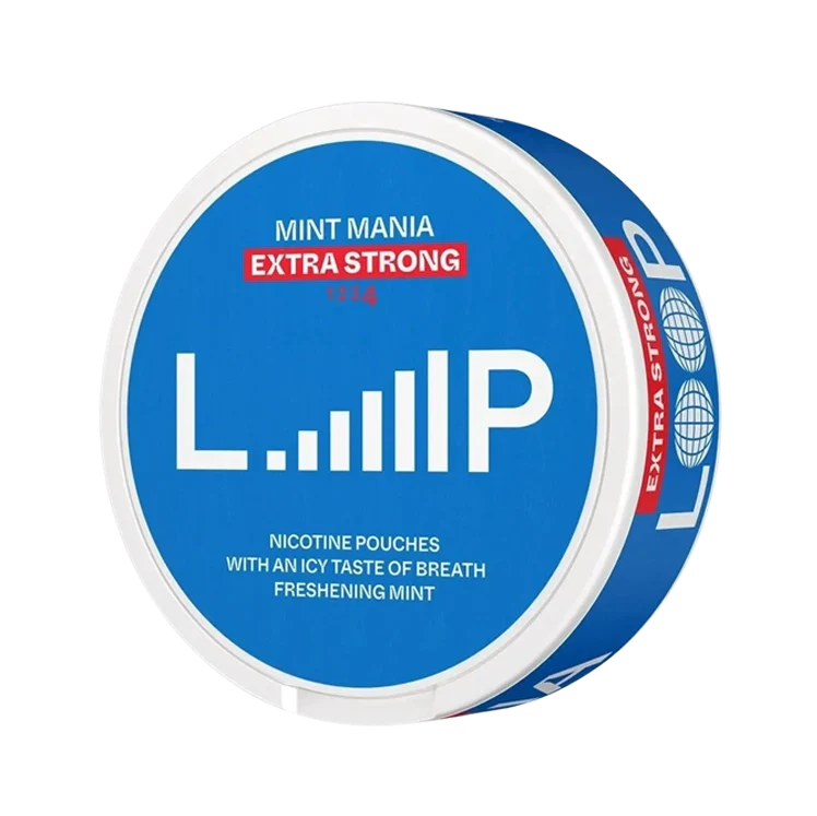 Mint Mania Extra Strong nicotine pouch by Loop snus