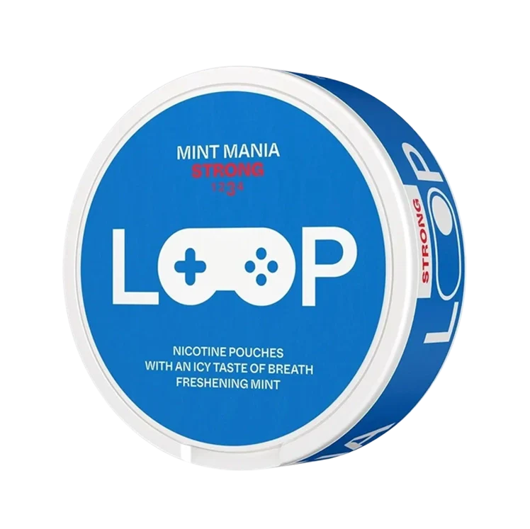 Mint Mania Strong nicotine pouch by Loop snus