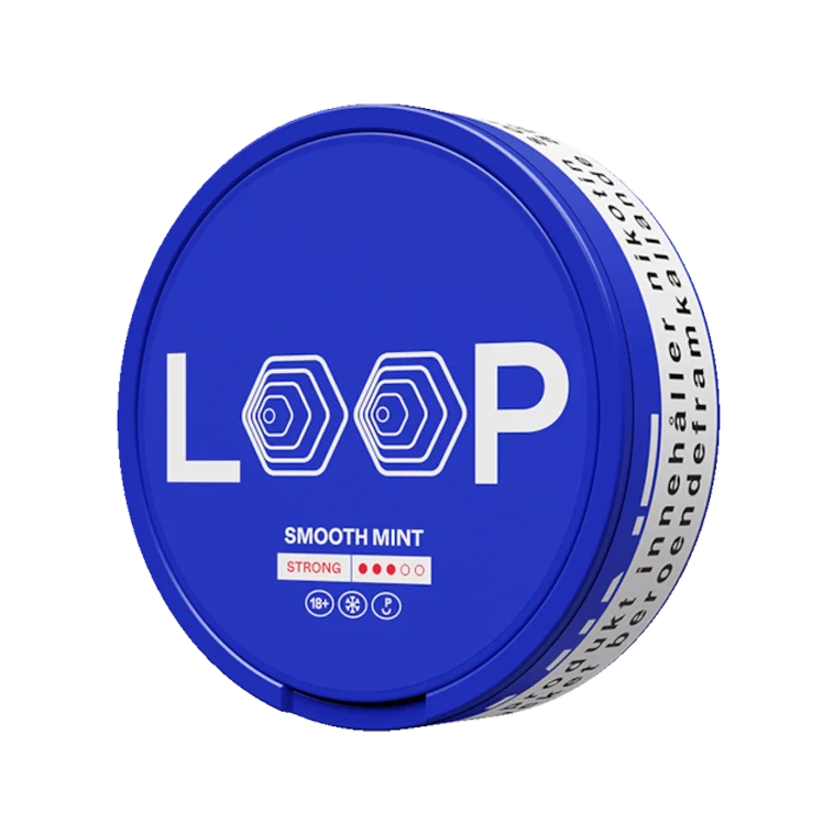 Smooth Mint Strong nicotine pouch by Loop snus