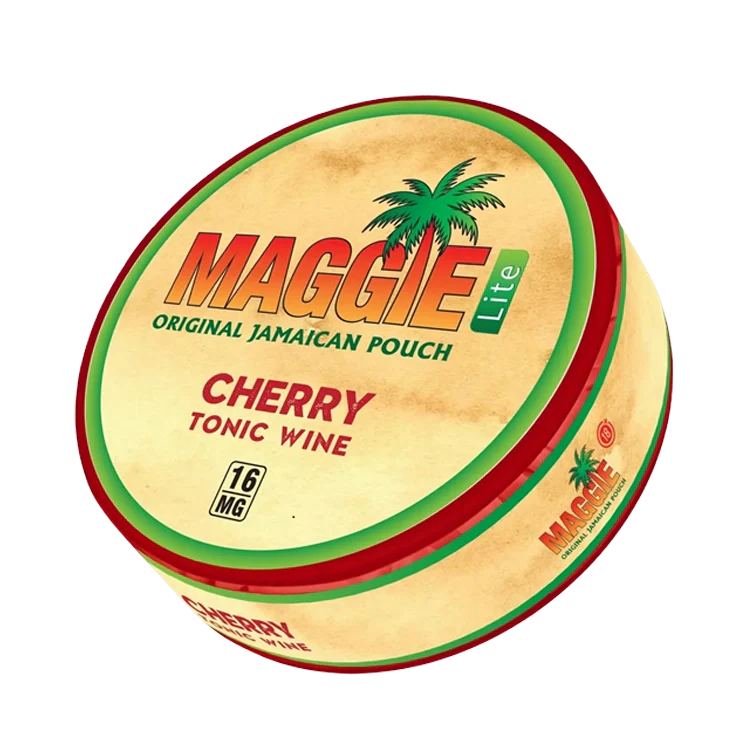 Cherry Tonic Wine Lite nicotine pouch by Maggie snus